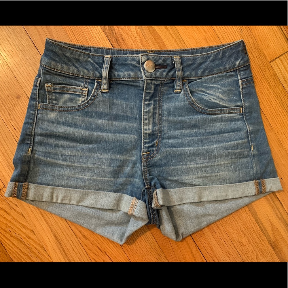 AMERICAN EAGLE high rise shortie shorts